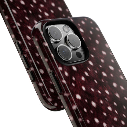 Burgundy Spotted Fur Tough Case