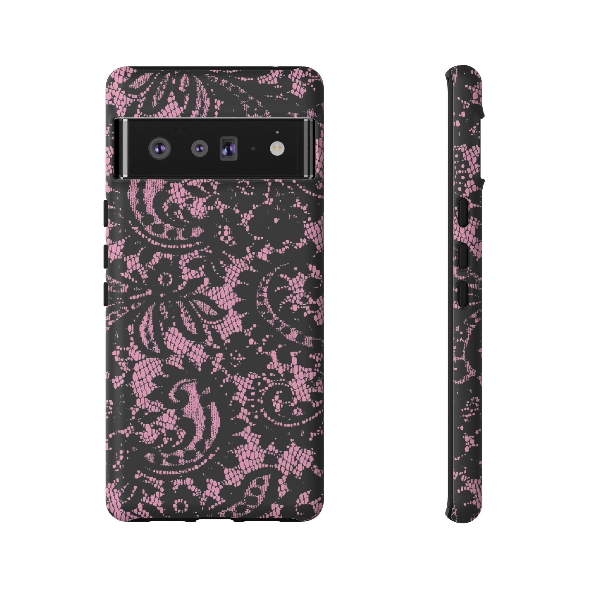Pink Lace Pattern Tough Phone Case
