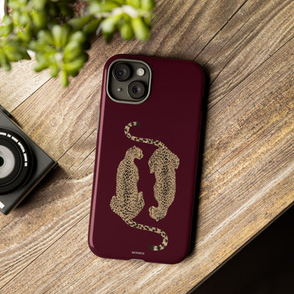 Burgundy Cheetah Tough Case