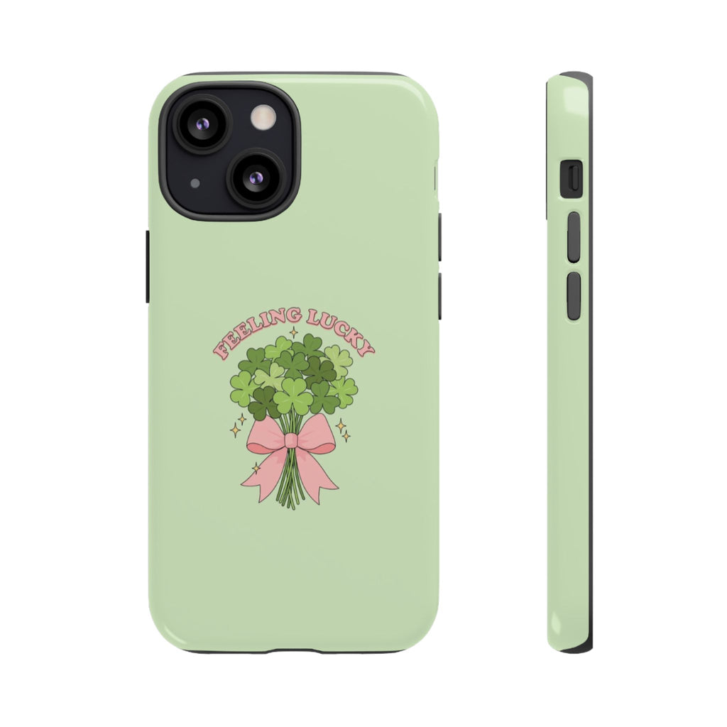 ‘Feeling Lucky' Clover Bouquet Tough Phone Case