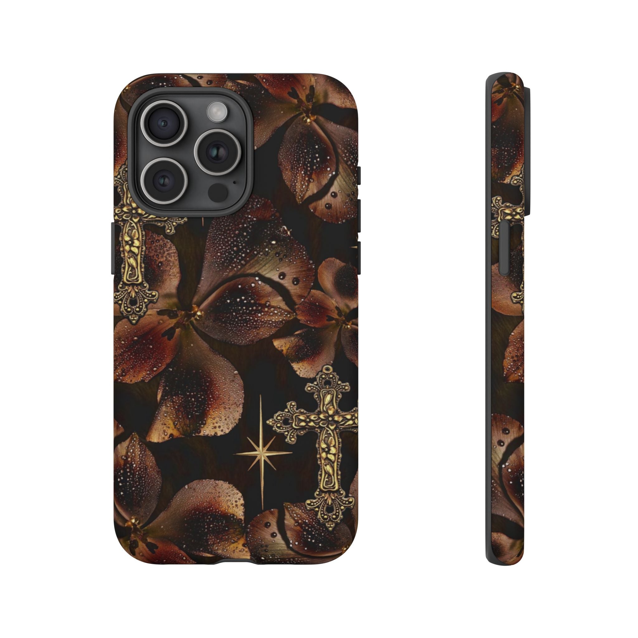 Floral Cross Pattern Tough Case