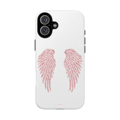White & Pink Wings Tough Case