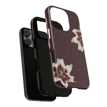 Burgundy Lily Leopard Tough Case