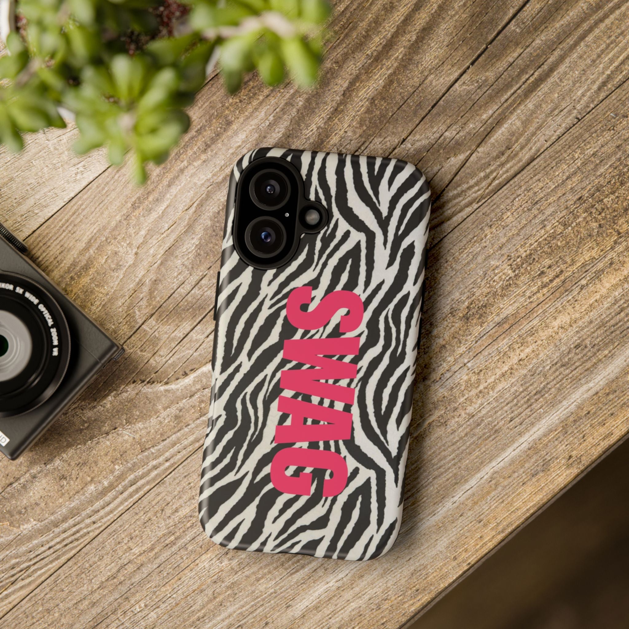 'SWAG' Zebra Print Tough Case