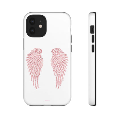 White & Pink Wings Tough Case