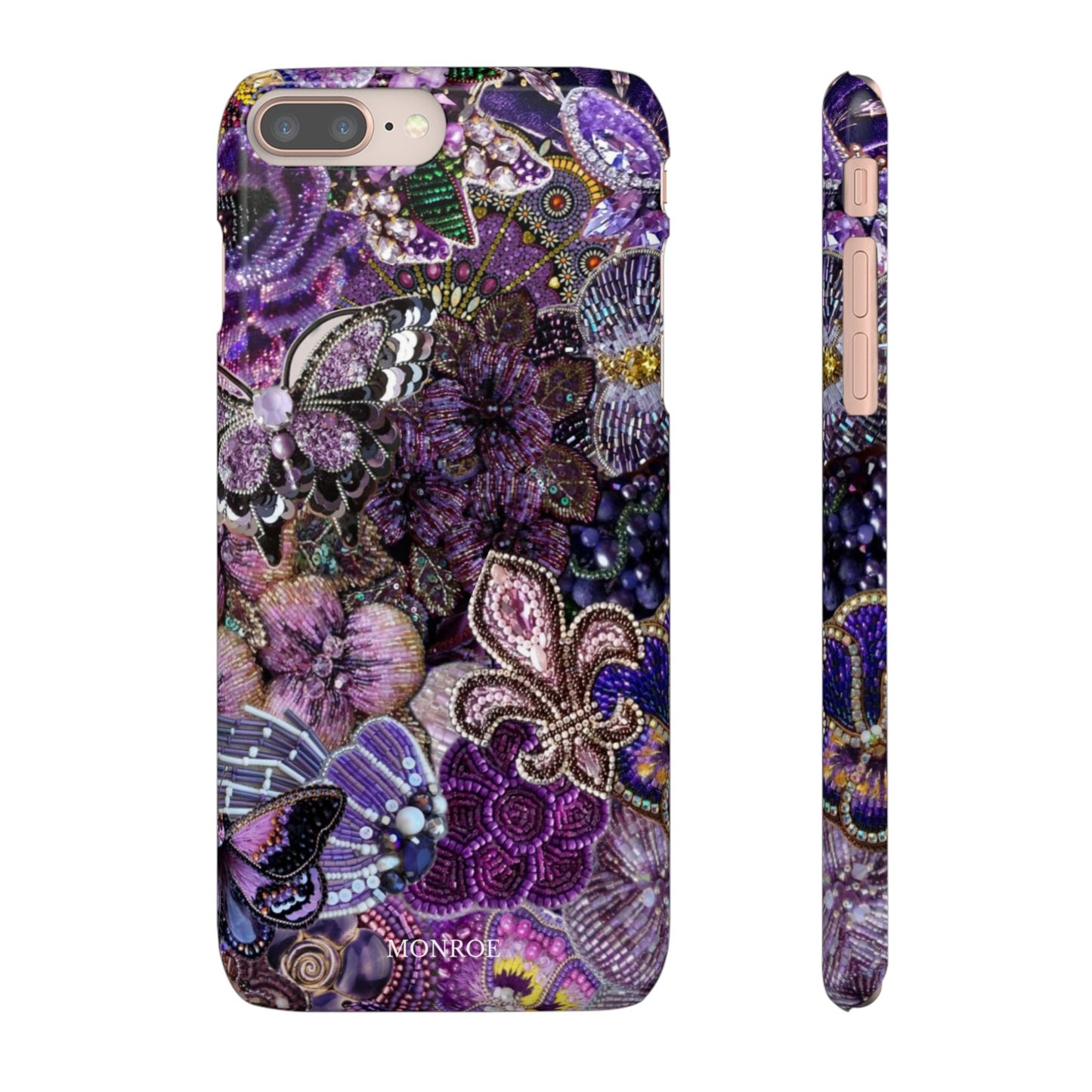 Purple Floral Butterfly Case