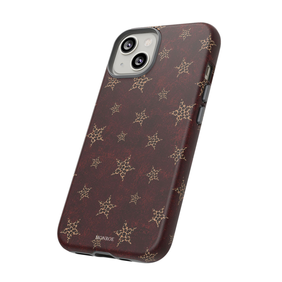Burgundy Leopard Star Tough Case