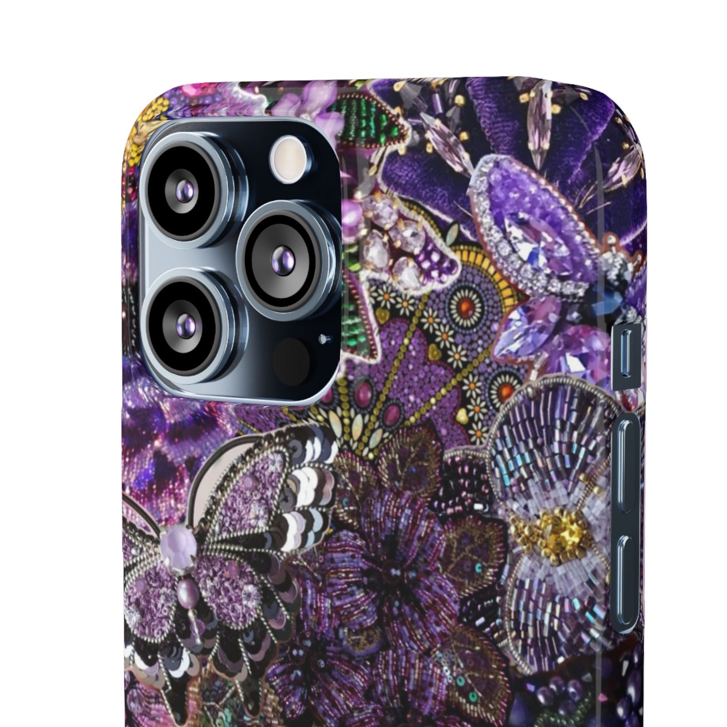 Purple Floral Butterfly Case