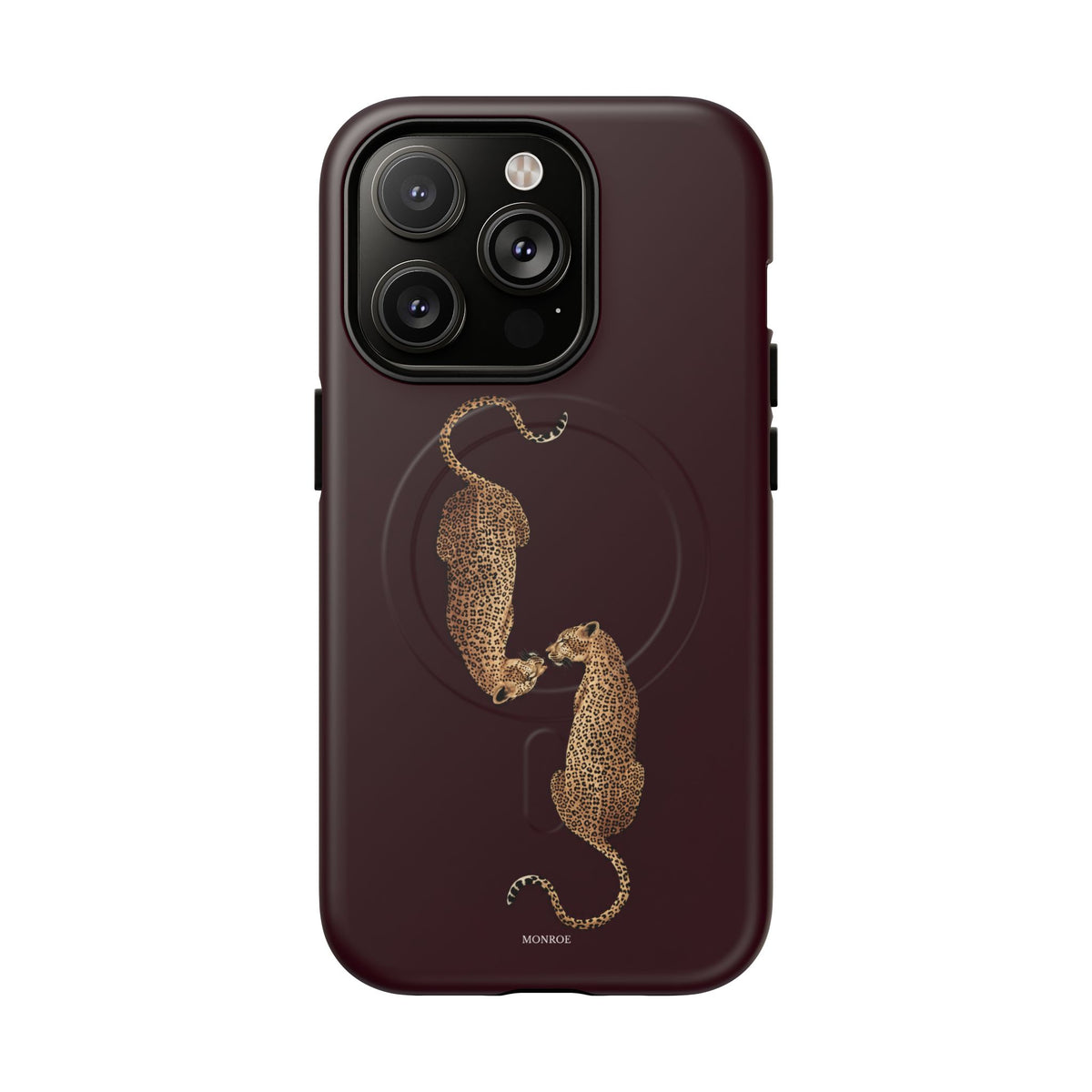 Burgundy Leopard Duo MagSafe Case