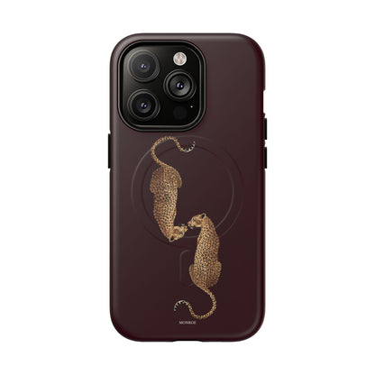 Burgundy Leopard Duo MagSafe Case