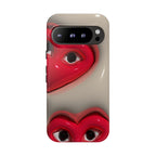 3D Hearts Phone Case