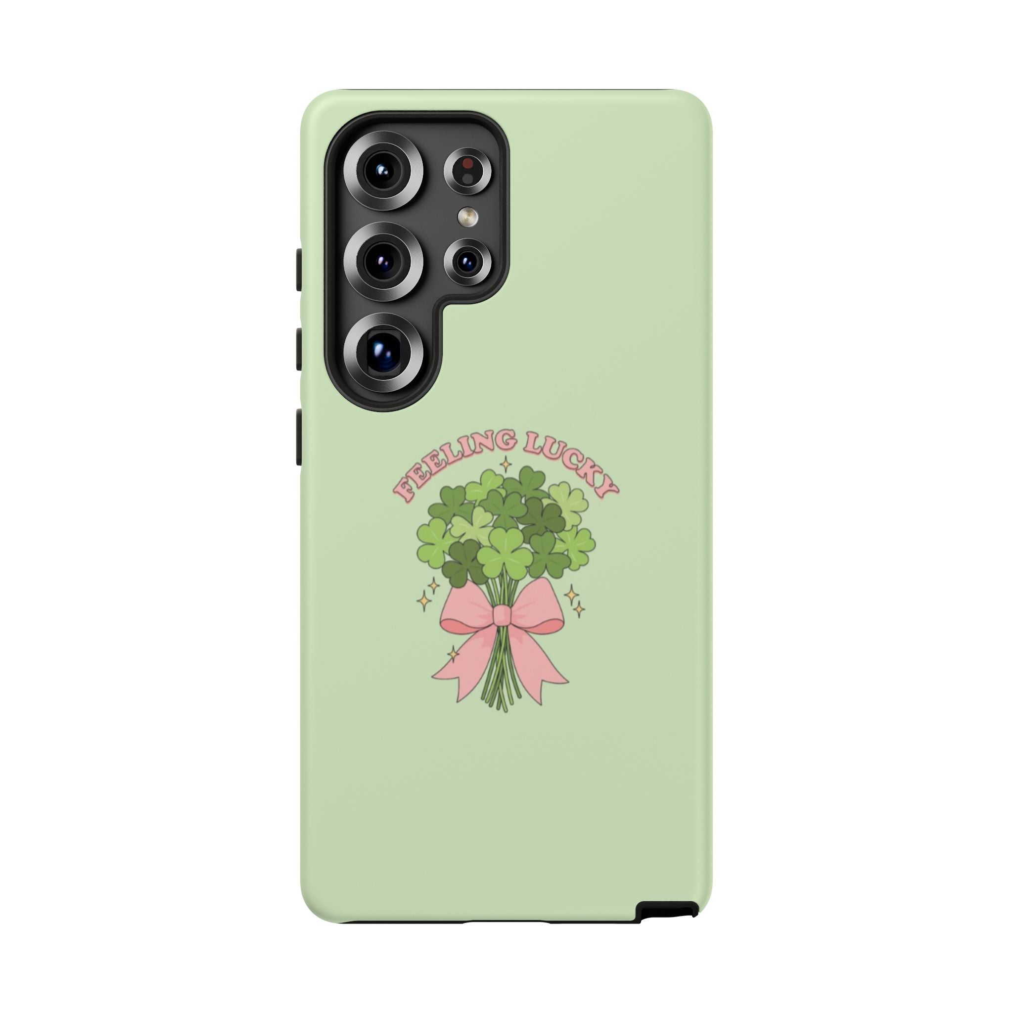 ‘Feeling Lucky' Clover Bouquet Tough Phone Case