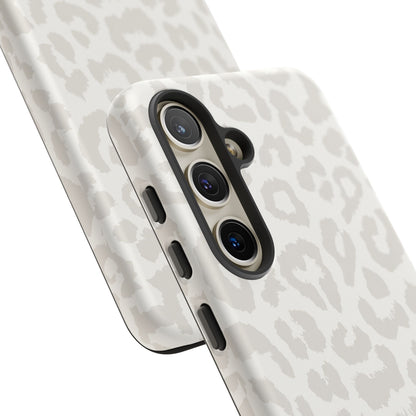 White Leopard Print Tough Case