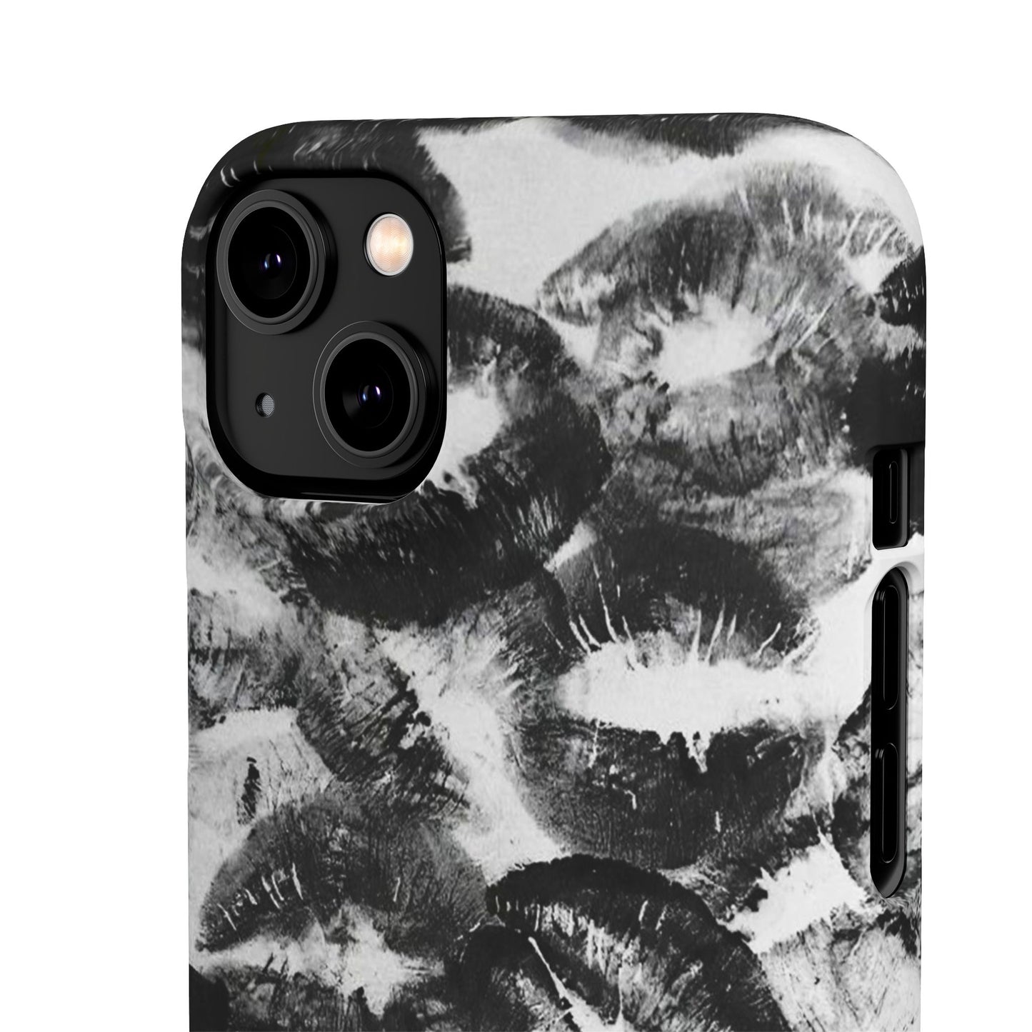 Black & White Kiss Print Case