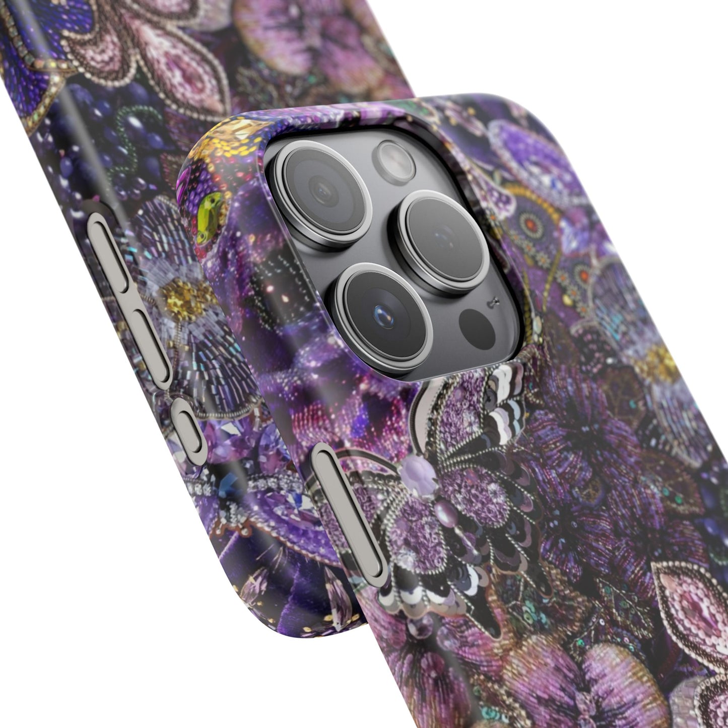 Purple Floral Butterfly Case
