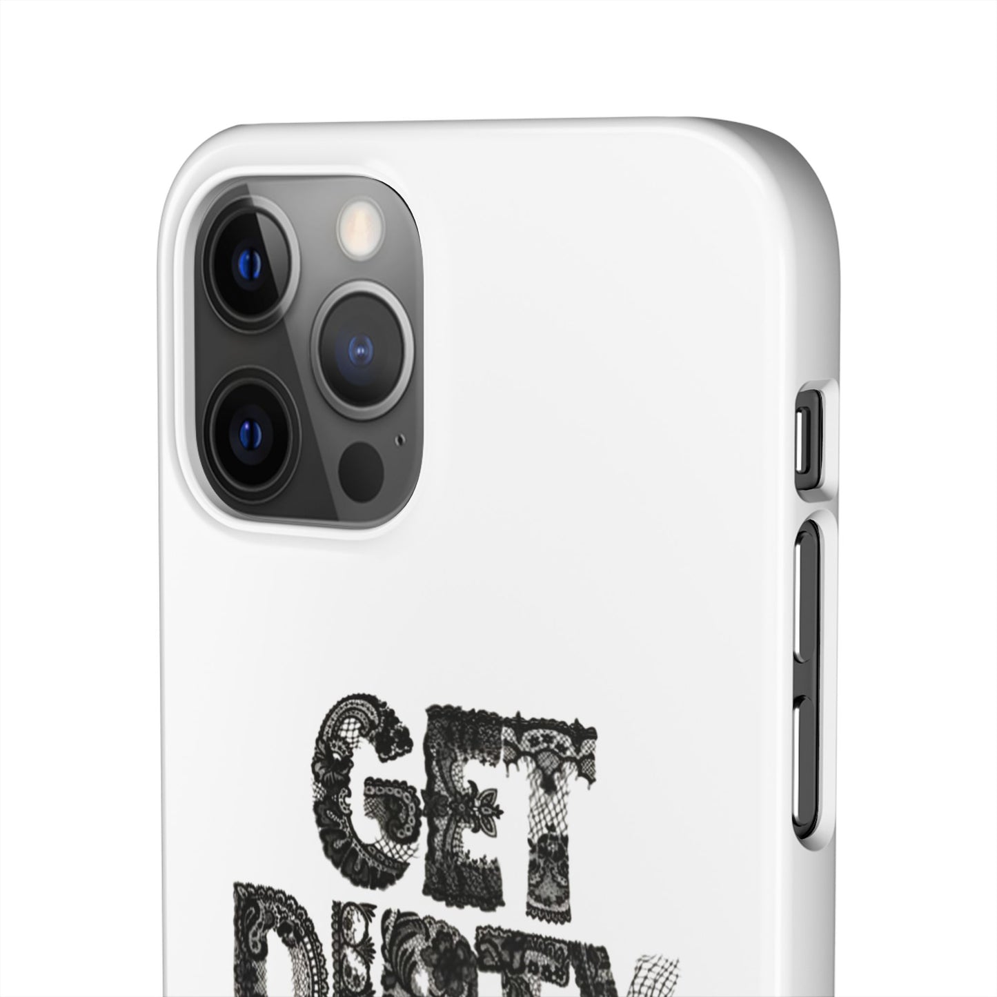 Get Dirty in Paris White Snap Case
