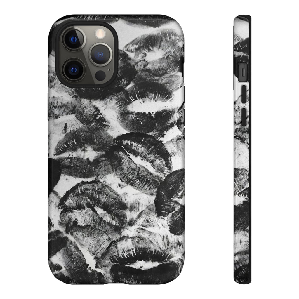 Black and Kiss Design Phone Case