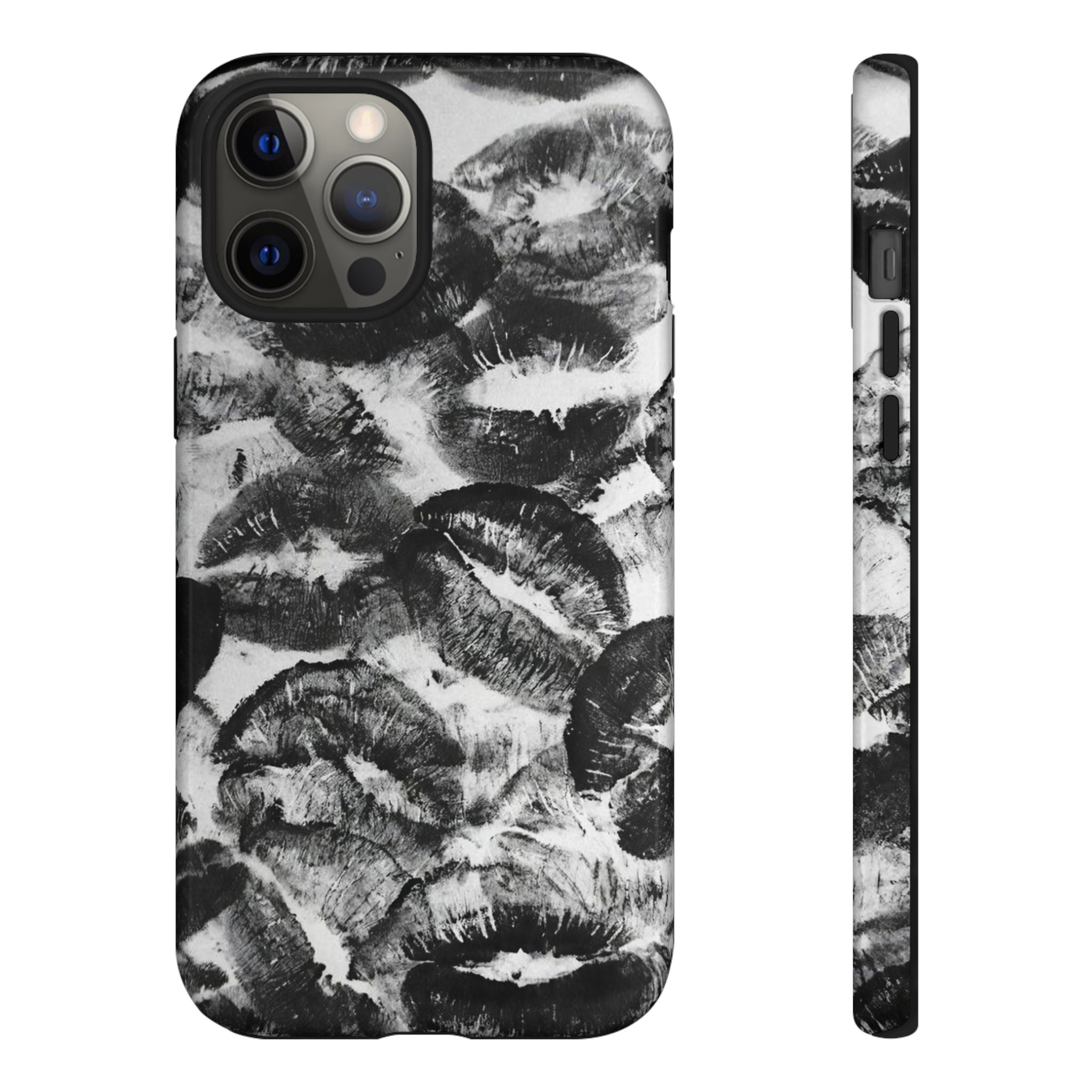 Black and Kiss Design Phone Case