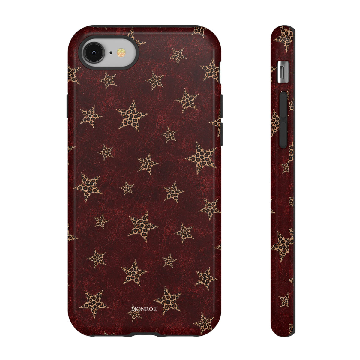 Burgundy Leopard Star Tough Case