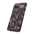 Pink Lace Pattern Tough Phone Case