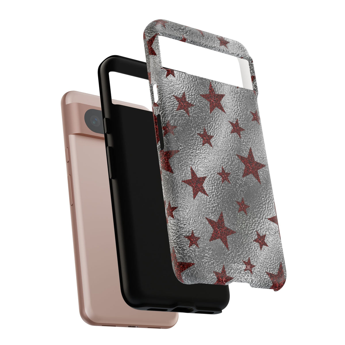 Silver Red Starry Tough Case