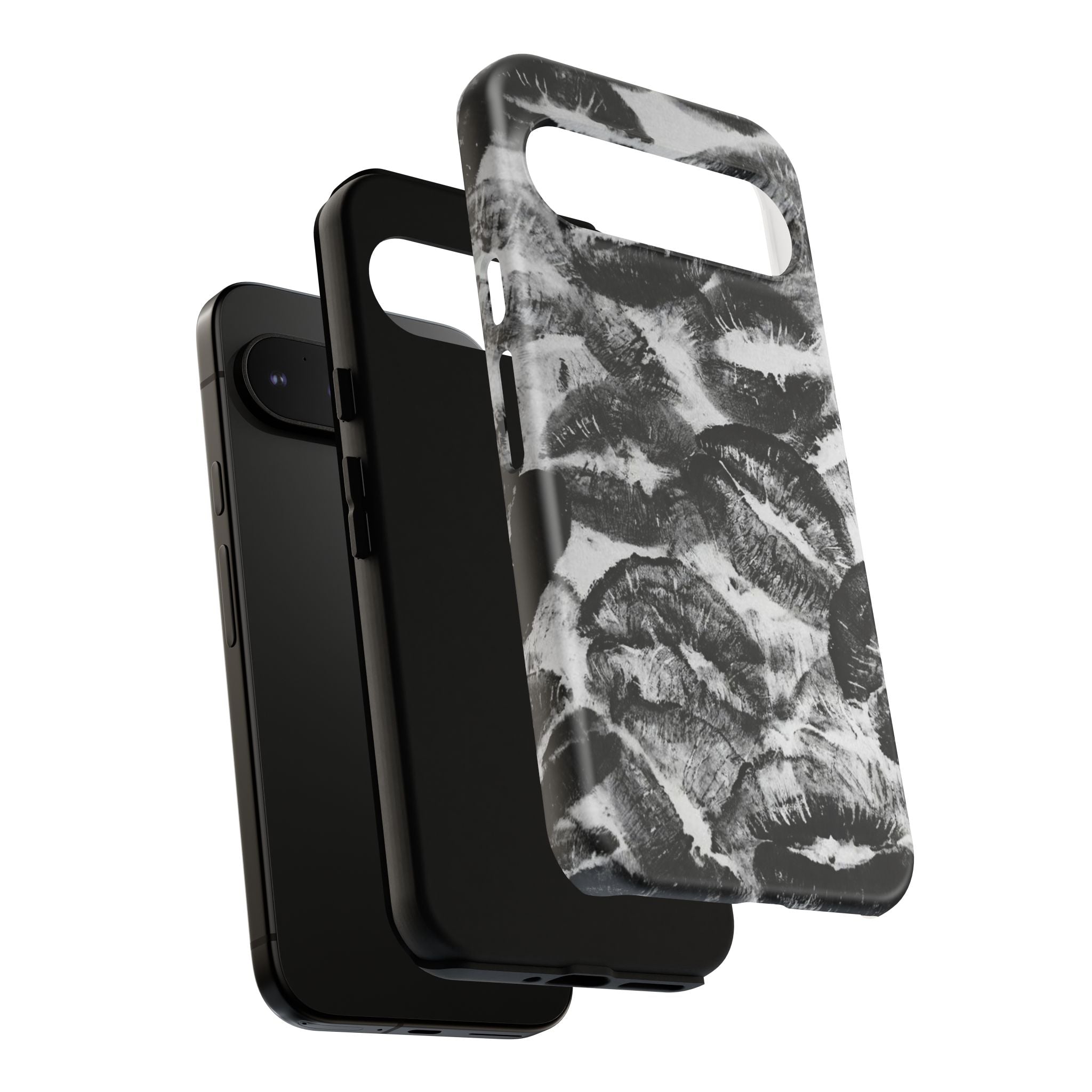 Black and Kiss Design Phone Case