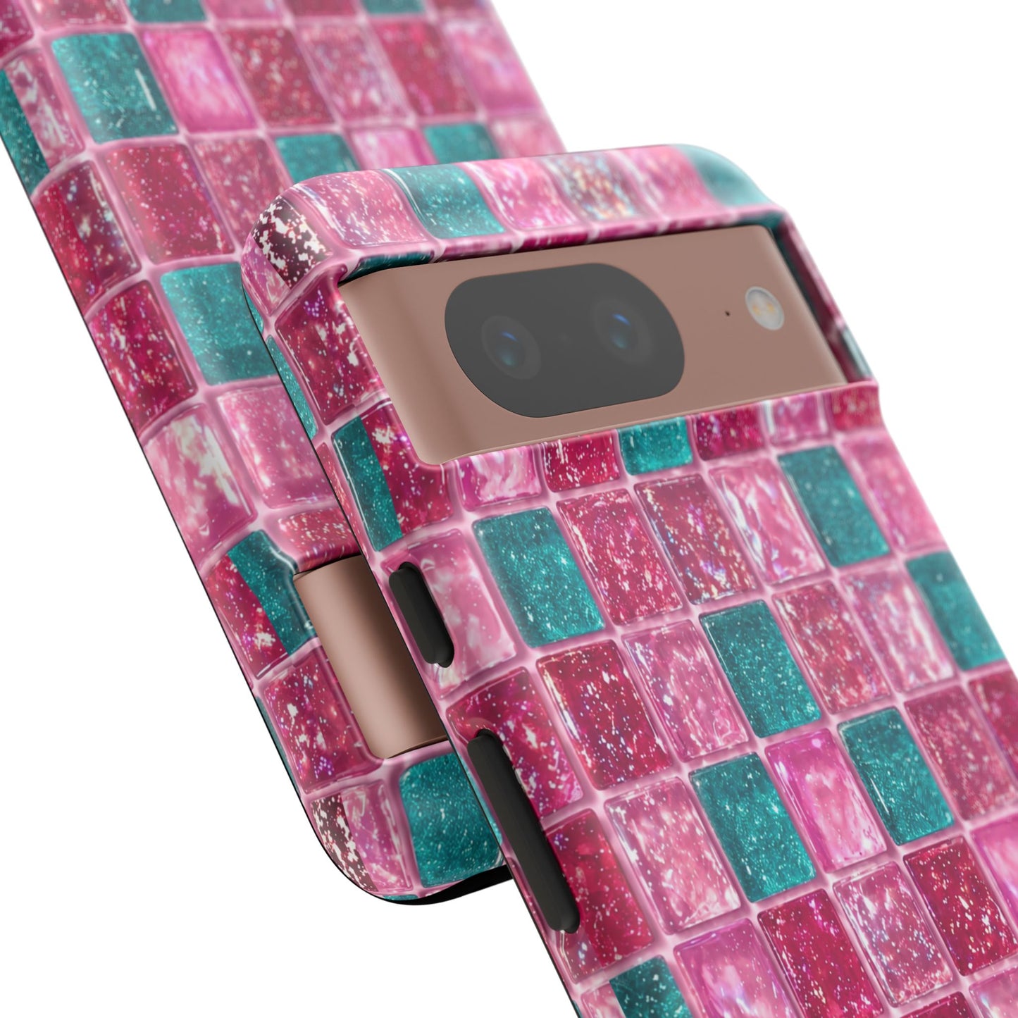 Pink Teal Mosaic Tough Case