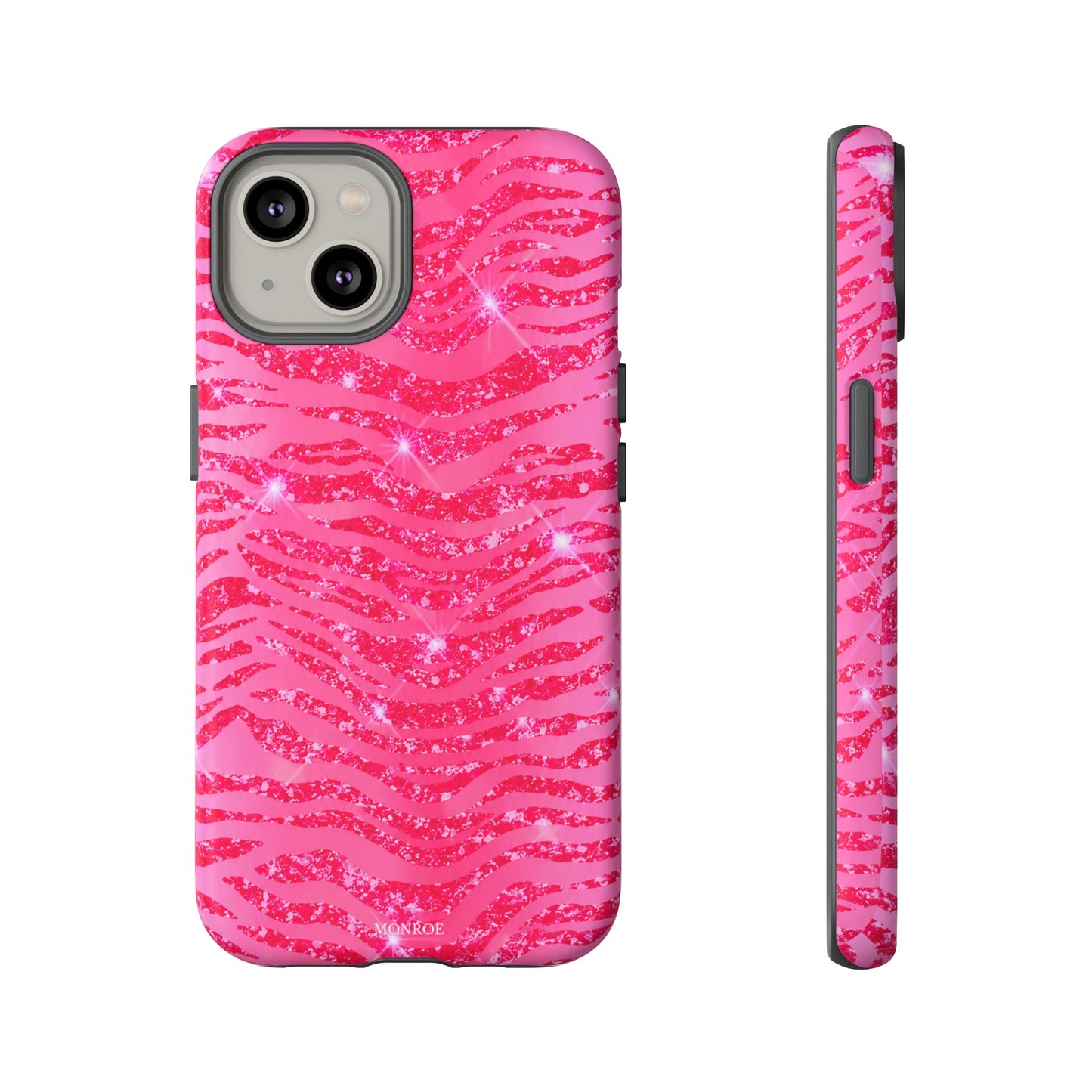Pink Glitter Zebra Tough Case