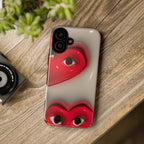 3D Hearts Phone Case