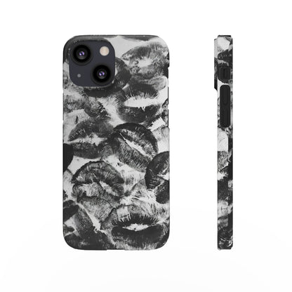 Black & White Kiss Print Case
