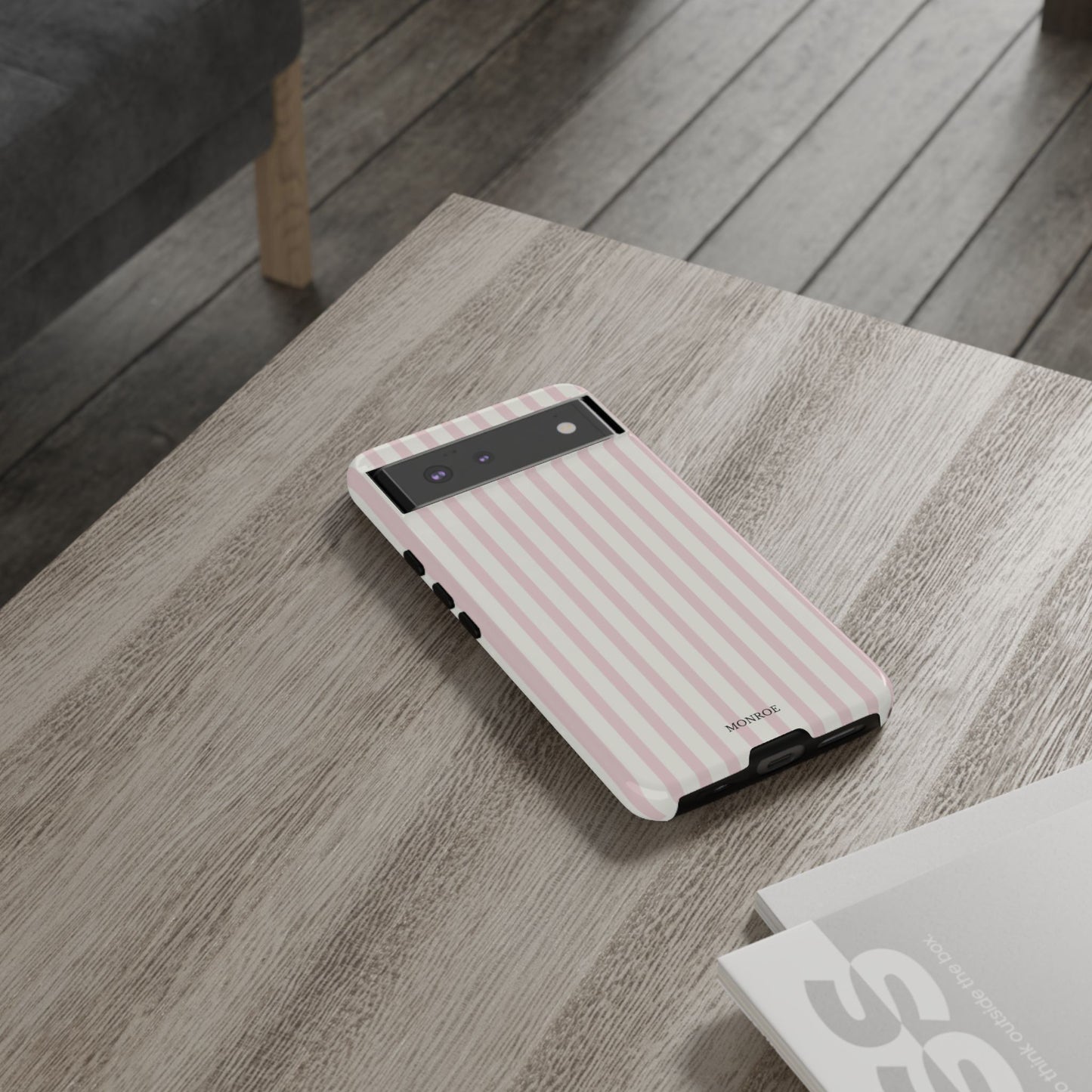 Light Pink Stripe Tough Phone Case