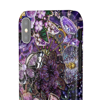 Purple Floral Butterfly Case
