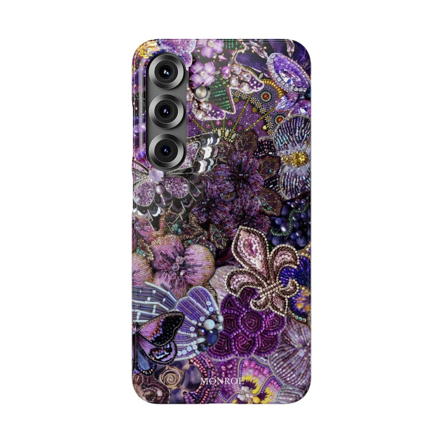 Purple Floral Butterfly Case