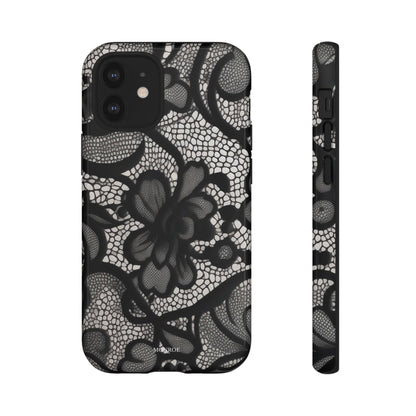 Black Vintage Lace Tough Case