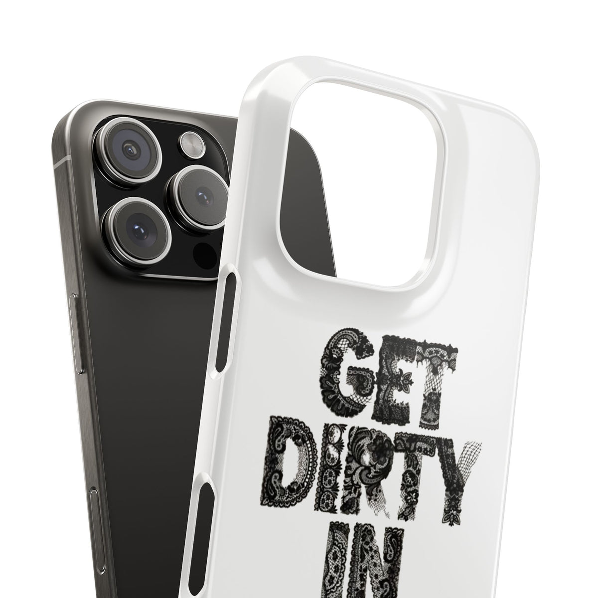 Get Dirty in Paris White Snap Case