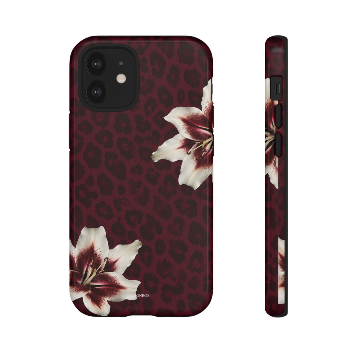 Burgundy Lily Leopard Tough Case