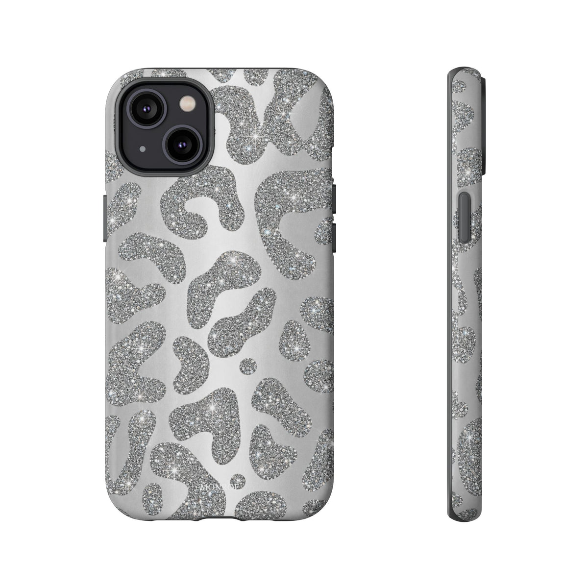 Silver Glitter Leopard Tough Case