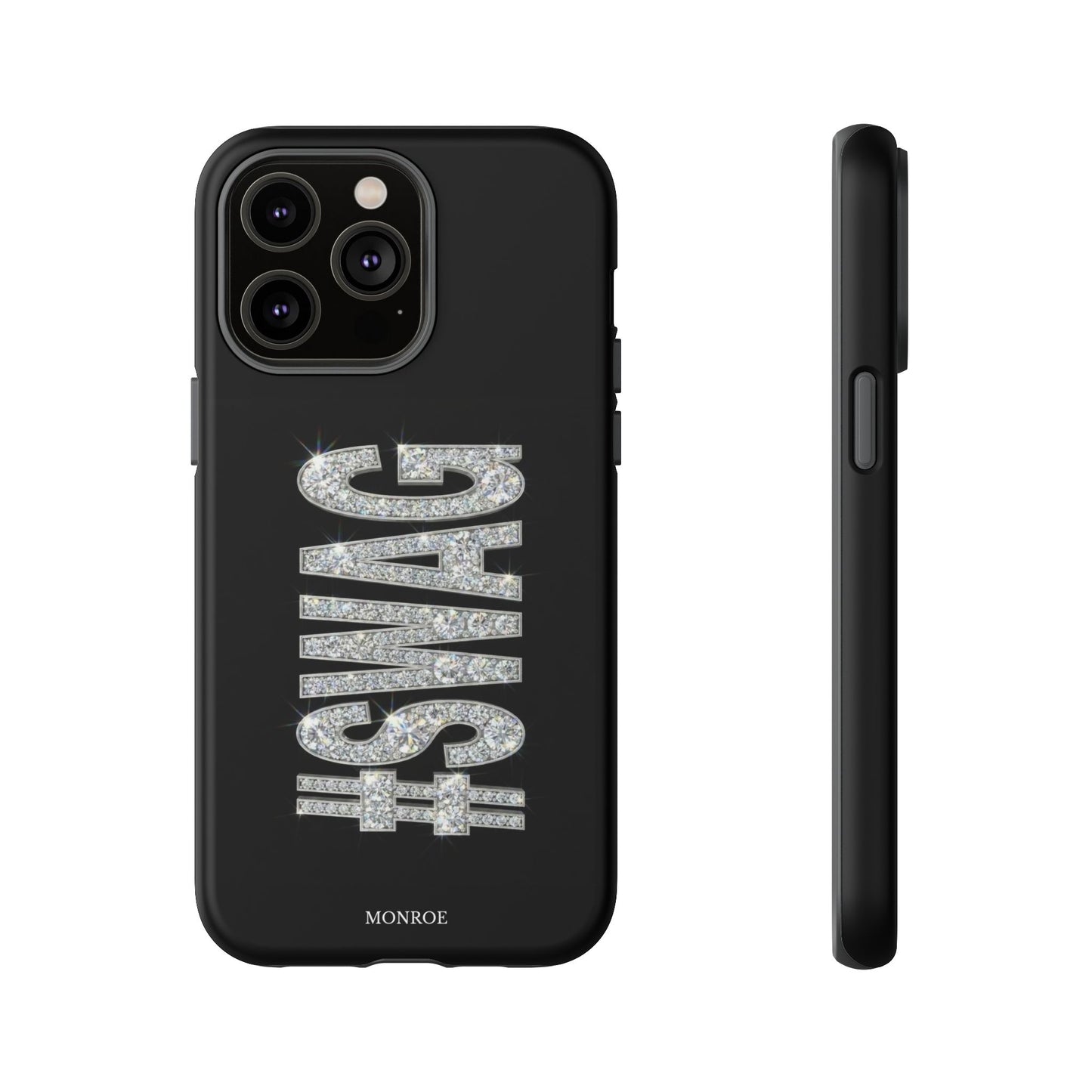 “#SWAG” Black Bling Tough Case