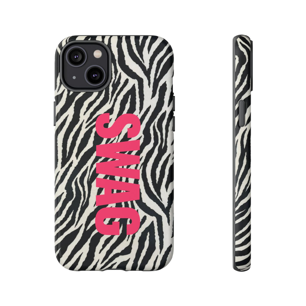 'SWAG' Zebra Print Tough Case