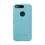 Croc Embossed Turquoise Phone Case