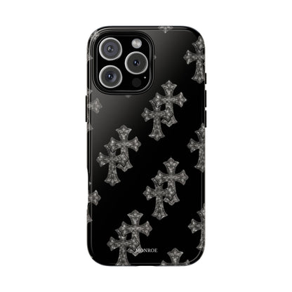 Black Crystal Cross Tough Case
