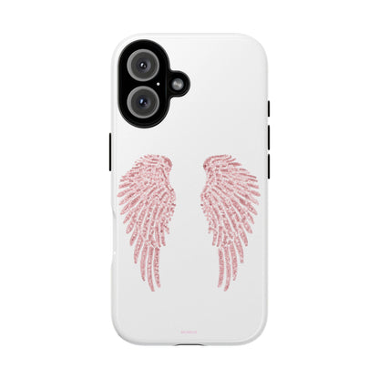 White & Pink Wings Tough Case