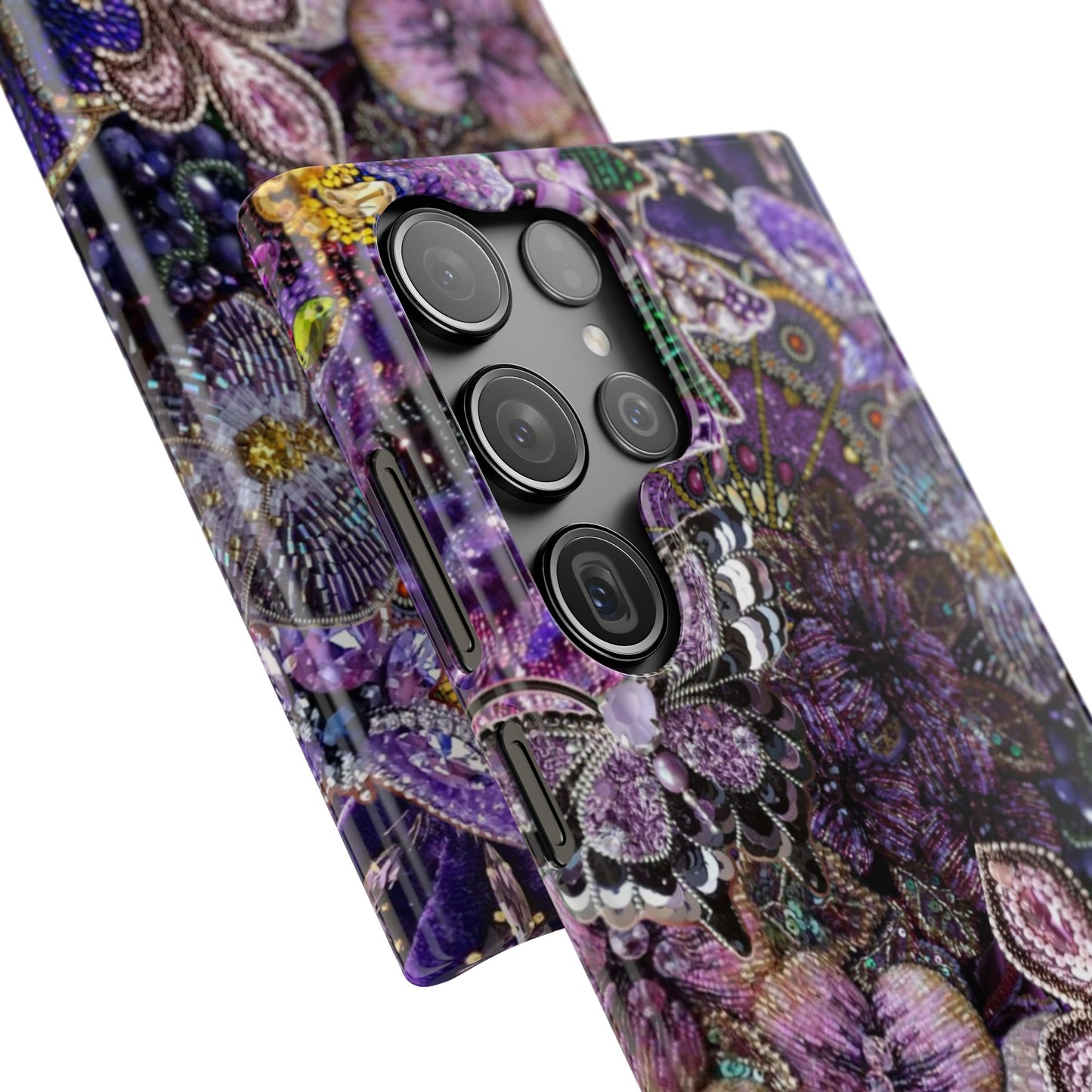 Purple Floral Butterfly Case