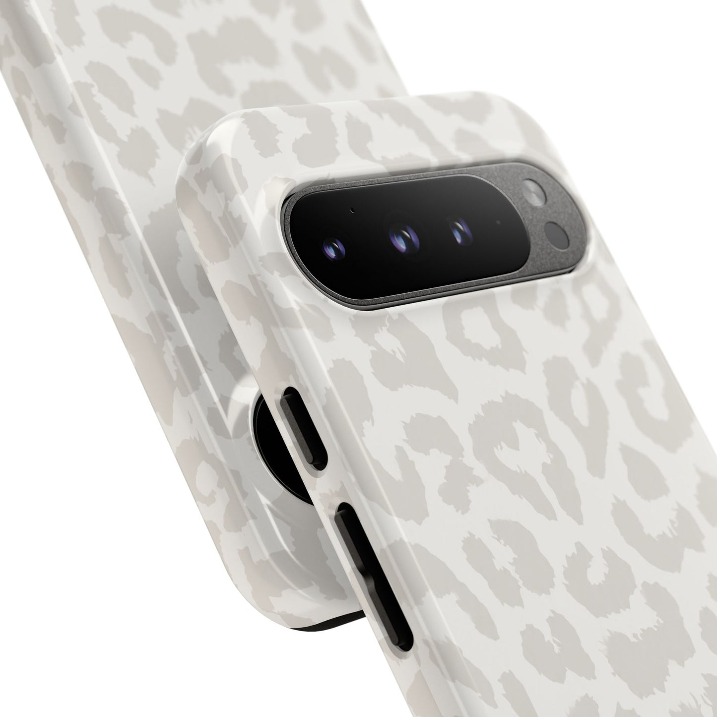 White Leopard Print Tough Case