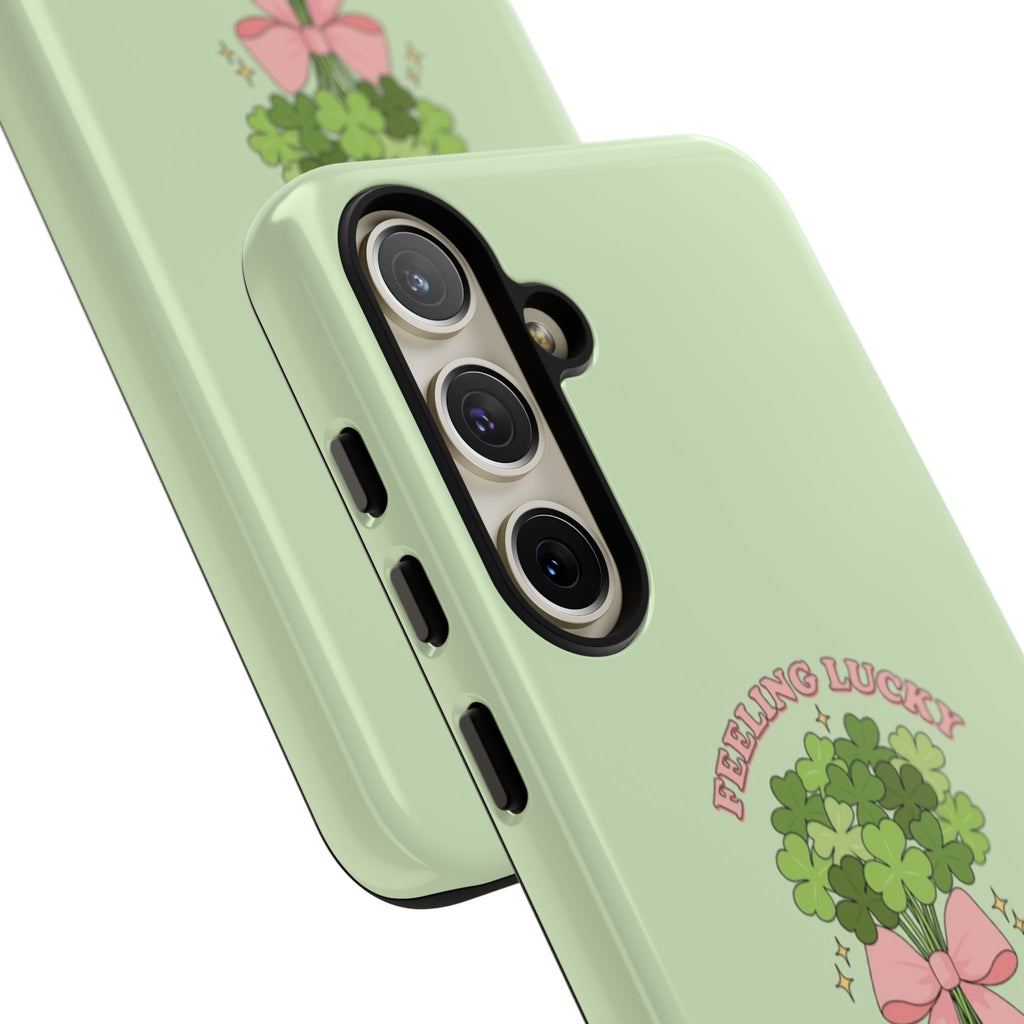 ‘Feeling Lucky' Clover Bouquet Tough Phone Case