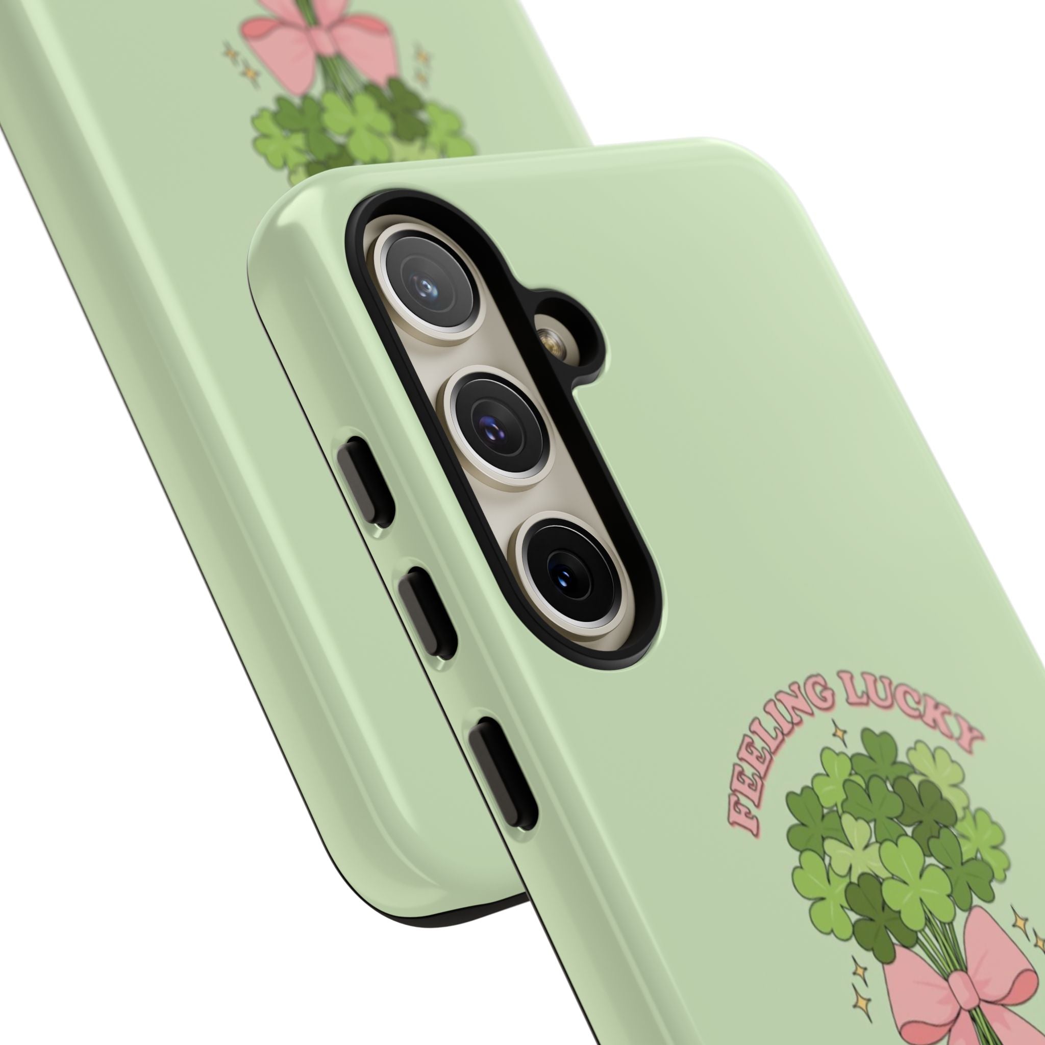 ‘Feeling Lucky' Clover Bouquet Tough Phone Case