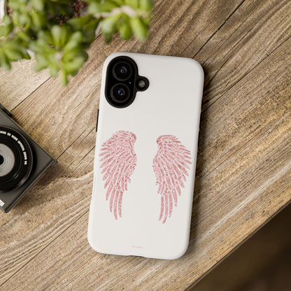 White & Pink Wings Tough Case