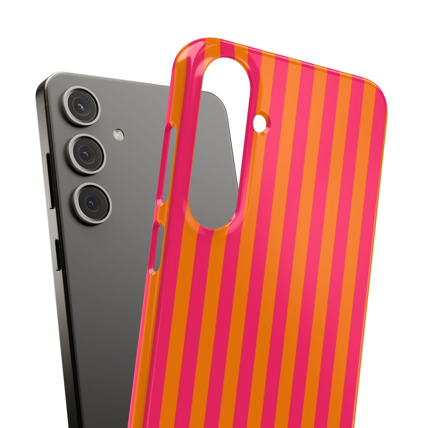 Striped Orange & Pink Case