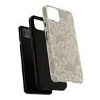 White Lace Pattern Tough Phone Case