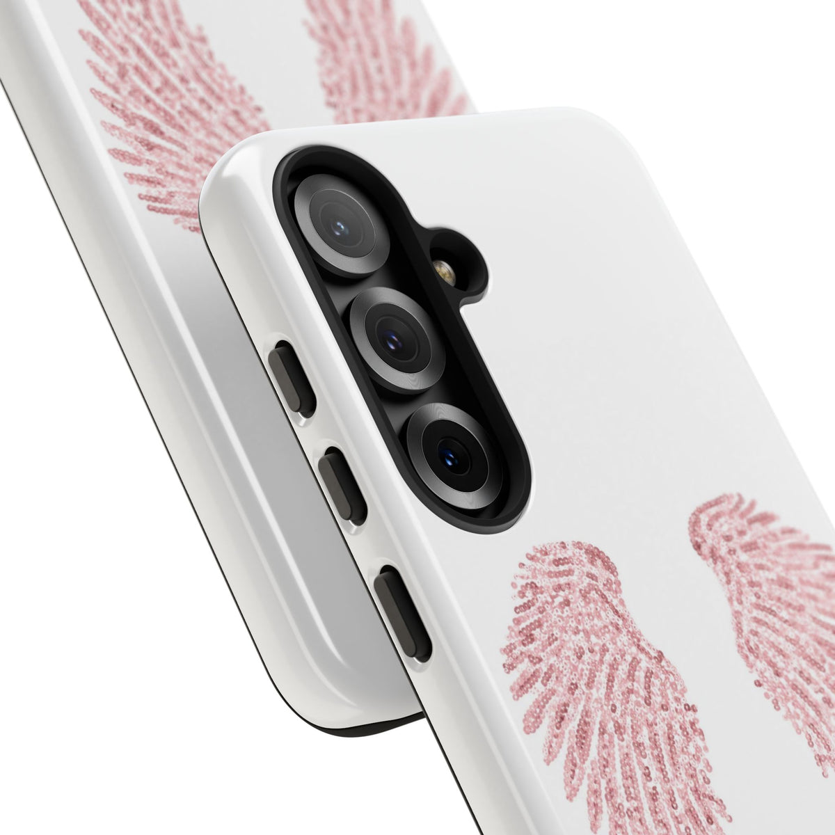 White & Pink Wings Tough Case